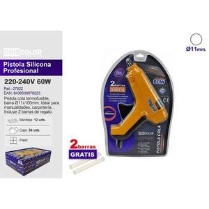 Pistolet à colle silicone professionnel 220-240V 60W 11cm pour l'artisanat et les fournitures créatives - Product Image 1