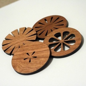 Modern Wooden Coaster for Interior Ramadan Supplies - Product Image 3