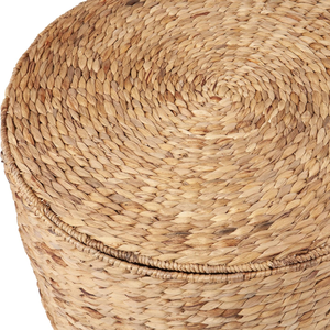 Handwoven Natural Water Hyacinth <b>Round</b> <b>Side</b> <b>Tables</b> with Hidden Storage Coffee <b>Table</b> with Storage Rustic Style from Vietnam - Product Image 3
