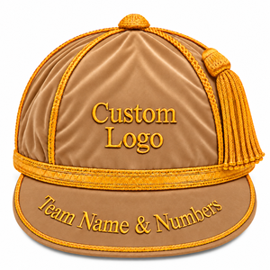 Casquette d'honneur en velours de haute qualité, casquette de présentation, casquette de rugby, casquette de récompense, casquette de club, casquette à pompon, casquette de récompense personnalisée brodée - Product Image 5