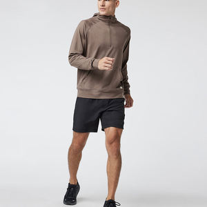 Sweat à capuche mi-zippé premium pour homme, effet dégradé, extensible dans les 4 sens, ultra doux, respirant, séchage rapide, en coton personnalisé, idéal pour le sport et les activités actives - Product Image 2
