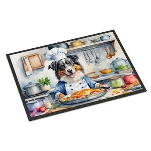 Australian Shepherd Chef <b>Doormat</b> New 18H X 27W Indoor Outdoor Non-Slip Low Pile Rug for Entryway Washable Front Door Mat - Product Image 1