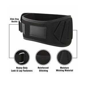 Heavy Duty Neoprene <b>Weight</b> <b>Belt</b> Padded Lumbar Support Ergonomic Adjustable Hook Loop Closure Gym Workout Waist Guard Custom - Product Image 3