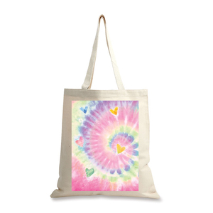 Heavy Weight Natural Printed Fashion Custom Logo Full Color Thick Tie Dye Canvas Cotton Tote <b>Bag</b> Letter Promotional <b>Bags</b> - Product Image 1
