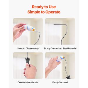 โครงลูกกลิ้งทาสีขนาด 4 นิ้ว น้ำหนักเบา พร้อมด้ามจับ อุปกรณ์ทาสีขนาดเล็กสำหรับทาผนังบ้าน ใช้ได้กับลูกกลิ้งขนาดเล็ก 4 ชิ้น - Product Image 4