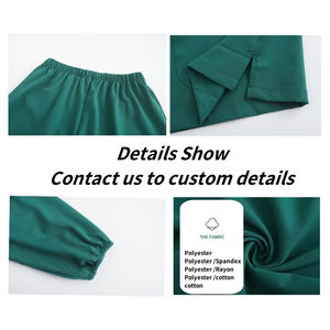 Conjuntos de Uniformes Médicos Cómodos y Elásticos para Enfermeras y Doctores, Cuello en V, Manga Corta, Pantalones Jogger, Trajes Médicos para Mujer - Product Image 3