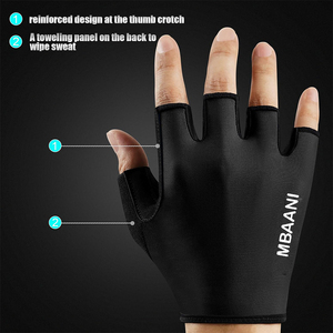 ถุงมือปั่นจักรยานสำหรับผู้ชายผู้หญิง แบบครึ่งนิ้ว สำหรับปั่นจักรยาน ฟิตเนส ยกน้ำหนัก ออกกำลังกาย ขี่จักรยาน กีฬากลางแจ้ง - Product Image 4