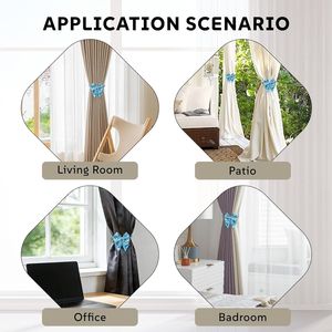 2026 Mejora: Sujetadores Magnéticos Simples, Elegantes y Resistentes para Cortinas, Paquete de 2 Lazos de Cuerda, Accesorios Elegantes para Rieles de Cortina - Product Image 4