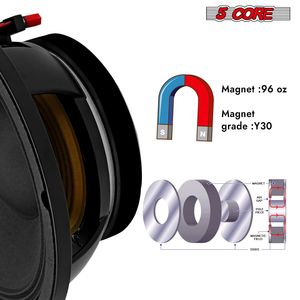 Subwoofer per Auto da 10 Pollici 300W RMS, Altoparlante con Doppia Bobina da 4 Ohm, Driver di Ricambio per Bassi - Product Image 6