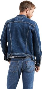 Veste en jean beige pour homme, boutonnée, coupe classique, couleur unie, coton, style décontracté, pour l'automne, avec poches et col carré - Product Image 3