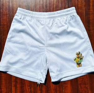 เสื้อผ้าถักจากโพลีเอสเตอร์ของผู้ชายกางเกงขาสั้นแห้งเร็วแบบผูกเชือกปานกลางเอวสูงสินค้าขายดี100% - Product Image 3