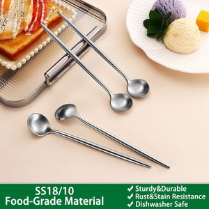 Set di 4 Cucchiaini da Caffè e Tè Freddo in Acciaio Inox 18/10 con Manico Lungo 6,7 Pollici, Cucchiaini Durevoli per Uso con Caffè e Tè - Product Image 3