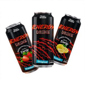 Bebida Energética de Marca Privada OEM de 250 ml con Ginseng, Taurina y Cafeína | Duración de vida útil de 24 meses - Product Image 1