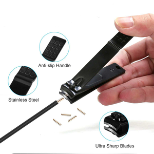 Ensemble de coupe-ongles en acier inoxydable avec ouverture large, lame courbée, pointe acérée, design portable, pour bébé, soin des pieds, usage adulte - Product Image 5