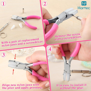 High Quality Nylon Jaw Jewelry Pliers Non Scratching <b>Wire</b> Bending Shaping Tool with Replaceable Nylon Jaws for DIY <b>Crafts</b> - Product Image 3