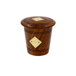 กล่องเก็บลูกเต๋าไม้ กล่องเกมทำมือจากไม้โรสวูดอินเดีย กล่องฝาปิดสไตล์โบราณ ของขวัญบนโต๊ะอาหารระดับพรีเมียม ขายส่ง ของสะสม - Product Image 1