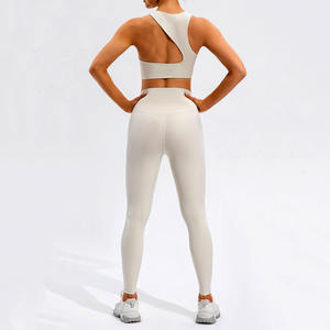 Ensemble de leggings de yoga 2 pièces unisexe, haute qualité, séchage rapide, haute élasticité, anti-choc, pour la gym et le fitness - Product Image 1