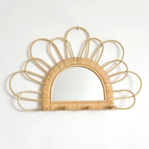Stylish <b>mirror</b> in handweaving rattan cane frame hot selling eco-friendly wall <b>hanging</b> <b>mirrors</b> - Product Image 1