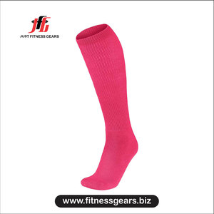 Just Fitness Gears Knee High <b>Socks</b> Solid Pink Breathable Knitted <b>Compression</b> Cycling Adult Sports <b>Socks</b> - Product Image 3