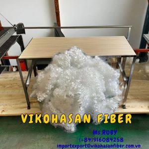 Precio de Fábrica, Fibra de Poliéster Reciclada Blanca 3D HCS, Material de Relleno Certificado GRS OEKO TEX para Juguetes de Hormigón, Almohadas y Edredones - Product Image 5