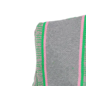 Écharpe en tricot jacquard gris AKA |   Broderie personnalisée longue rose et verte |   Ensemble d'écharpes d'hiver unisexes épaisses et chaudes Alpha Kapa Alpha Sorority - Product Image 6