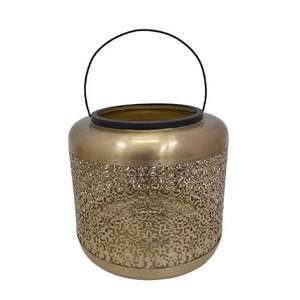 Lanterne marocaine style Ramadan pour la maison, les villas, éclairage au sol et sur table, utilisation décorative, porte-bougie en métal. - Product Image 6