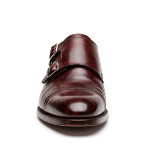 Chaussures en cuir véritable de qualité supérieure pour hommes, couleur unie, respirantes, dessus en cuir véritable, semelle en caoutchouc. - Product Image 2
