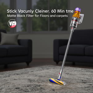 Stick <b>Vacuum</b> Cleaner 60 Min Runtime Matte Black Filter for Floors and Carpets - Product Image 1