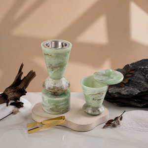 Quemador de Incienso Aromático Duradero y Ecológico Hecho a Mano con Caja de Almacenamiento de Resina para Bakhoor (Origen Indio) - Product Image 1