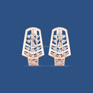 Boucles d'oreilles en plumes en argent sterling oxydé 14K Sweet Jewels - Product Image 1