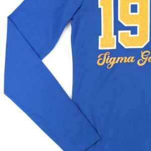 Camiseta de Manga Larga Sigma Gamma Rho, Cuello Redondo, Informal, Deportiva, Cómoda, Personalizable para Equipos, OEM ODM - Product Image 4