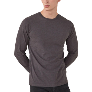 Camisetas Personalizadas de Alta Calidad para Hombre, Cuello Redondo, Manga Larga, 100% Algodón Orgánico, Secado Rápido, Transpirables - Product Image 1