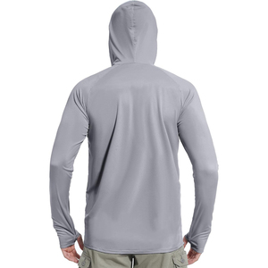 Camiseta de Pesca con Capucha de Manga Larga para Hombre, Protección Solar UPF 50, Anti-UV, Secado Rápido, con Máscara Facial Integrada, Color Verde - Product Image 5