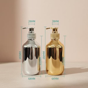 Ensemble élégant de 2 distributeurs de savon liquide en métal argenté et doré, rechargeables, idéaux pour la cuisine, la salle de bain et la cantine - Product Image 6