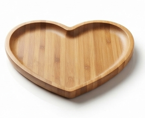 Wooden Flower-Shaped Serving Platter Modern Design Solid Pattern Polished Finish Eco-Friendly Dishwasher Safe Handmade - Product Image 4