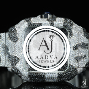 AARVA JEWELS นาฬิกาข้อมือผู้ชายสุดหรู สแตนเลสสตีล คริสตัลแซฟไฟร์ ประดับเพชร หน้าปัดสี่เหลี่ยม 40 มม. ระบบอนาล็อก ควอตซ์ เรืองแสง สายแบบพับได้ สไตล์สตรีท - Product Image 1