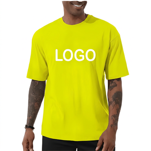 T-shirt surdimensionné personnalisé pour homme, en coton épais, à manches courtes, style streetwear, coupe ample, décontracté, tendance, vente en gros - Product Image 1