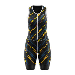 Ensemble de maillot et short de cyclisme pour femmes, imprimé sur mesure, léger, respirant, 100% polyester, extensible dans quatre directions, anti-transpiration - Product Image 5