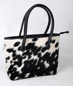 Sac à main tendance personnalisé en cuir pour femme, avec fourrure de vache, grande capacité, sacs à bandoulière pour femmes - Product Image 6