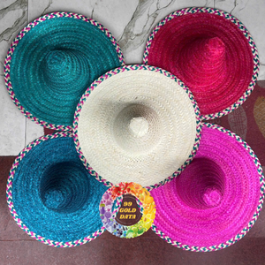 Sombreros de Vaquero de Paja con Rayas y Logotipo Personalizado al por Mayor, Unisex, de Ala Ancha, para Verano, Playa, Viajes, Pesca, Casual - Product Image 5