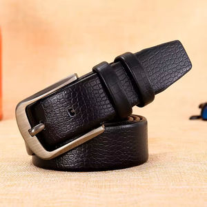 Cinturón de Cuero Vacuno Genuino de Alta Calidad para Hombre, 3.8 cm, con Hebilla de Latón de Diseño de Lujo - Product Image 3