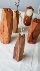 Handmade Sustainable Wooden Flower <b>Vase</b> for Fresh Blooms For Living Room Decorative Useby handmade Collection - Product Image 4