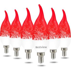 Lampadine LED con Effetto Fiamma, Luce Tremolante Intelligente, 3 Modalità, Base E12 per Decorazioni di Halloween - Product Image 1