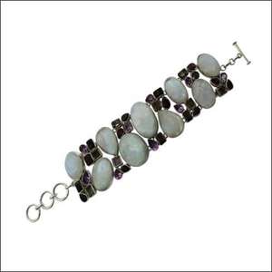 Fantástica pulsera de cuentas finas de plata 925, pulsera de piedras preciosas de energía de varias piedras, joyería de piedras preciosas naturales - Product Image 1