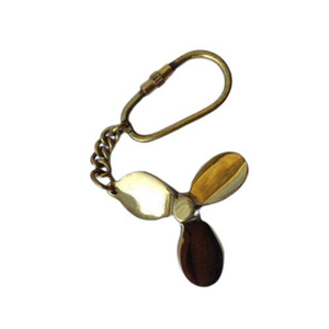 Porte-clés Lanterne Nautique Artisanale en Laiton Massif, Mini Lampe Maritime en Verre Rouge Antique pour Hommes et Femmes - Product Image 3