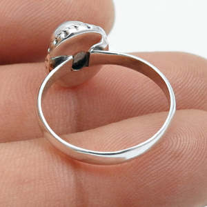 Brilliant Oval Cut Natural Chalcedony Gemstone <b>Ring</b> <b>Crafted</b> From 925 Sterling Silver <b>Ring</b> Handmade Bohemian Statement <b>Ring</b> - Product Image 3