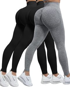 Leggings de yoga sin costuras color granate de secado rápido para mujer, 100% algodón, cintura alta, con logo personalizado, pantalones ajustados para mujer en venta - Product Image 2