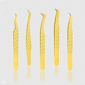 Gran oferta, pinzas profesionales para extensiones de pestañas, nueva punta de fibra, pinzas de agarre de diamante, Material de acero inoxidable, Punta puntiaguda - Product Image 1