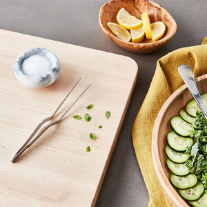Pinces de chef en acier inoxydable avec pointe décalée, pinces de cuisine de précision pour l'agencement, la garniture, la décoration et le service des aliments - Product Image 5