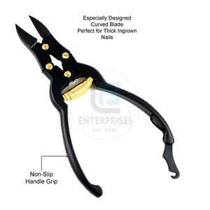 Coupe-ongles professionnel en acier inoxydable de haute qualité pour podologie, robuste, à bras articulé, pour ongles épais, manucure, courbé pour les doigts - Product Image 2